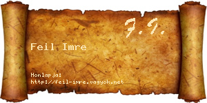 Feil Imre névjegykártya